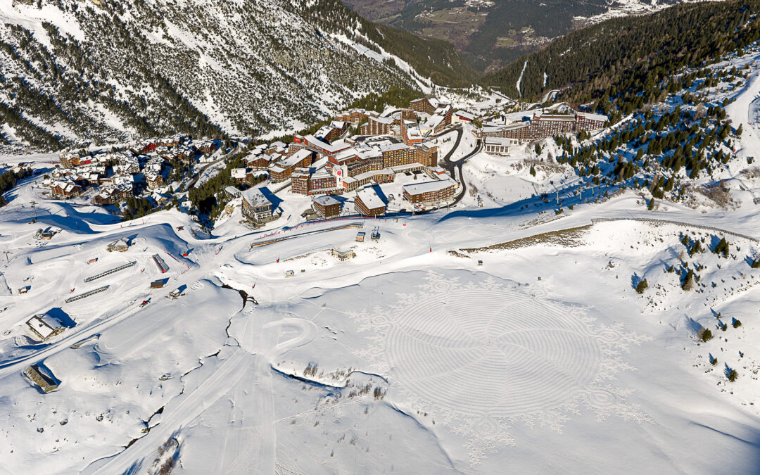 Reportage Simon Beck snowart pour Arte et ARD